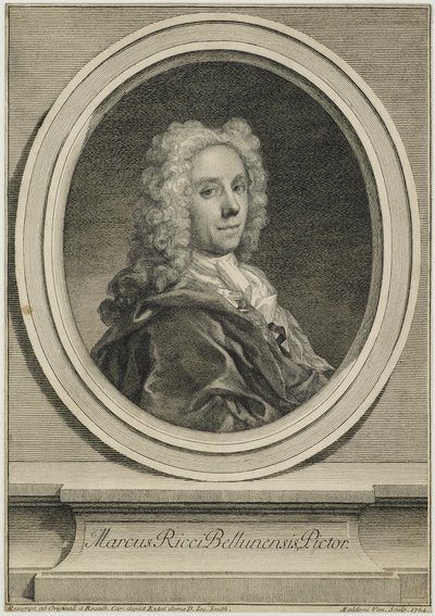 Marcus Ricci Bellunensis, Engraved by Antonio Giovanna Faldoni by Rosalba Giovanna Carriera